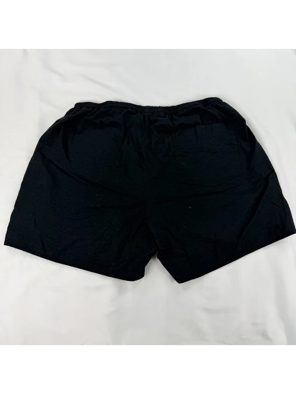 Vintage Y2K 90s Nike Nylon Lined Shorts Size S Black Running Swim Spellout